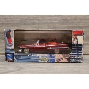 Chrysler 300E 1959 Red Convertible Car 1:43 Scale Diecast Case Collectible